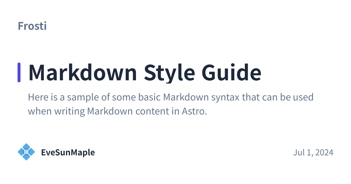 Share preview for Markdown Style Guide